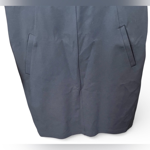 Lands’ End Navy Sleeveless Sheath Dress Size 16 Career Work Office Pockets - Picture 4 of 7